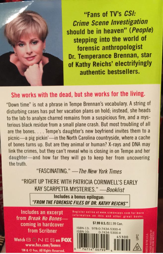 Bare Bones - Kathy Reichs (William Heinemann - Hardcover) book collectible [Barcode 9780434010363] - Main Image 2