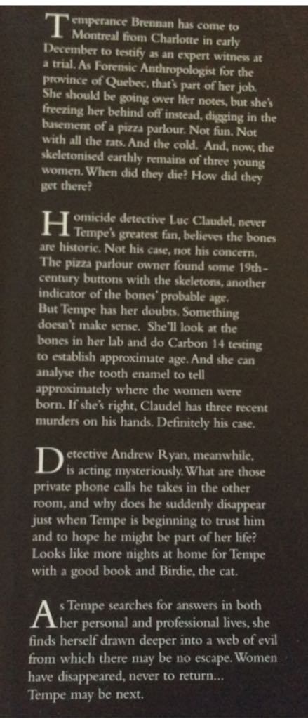 Temperance Brennan #7: Monday Mourning - Kathy Reichs (Flat - Ricky - Hardcover) book collectible [Barcode 9780434010387] - Main Image 2