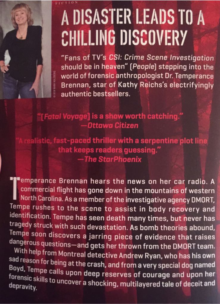 Fatal Voyage  - Kathy Reichs (Simon and Schuster) book collectible [Barcode 9781501105630] - Main Image 2