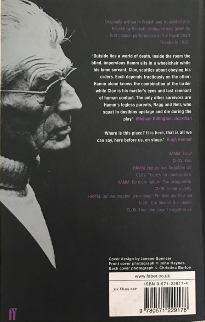 Endgame  (Faber and Faber - Paperback) book collectible [Barcode 9780571229178] - Main Image 2