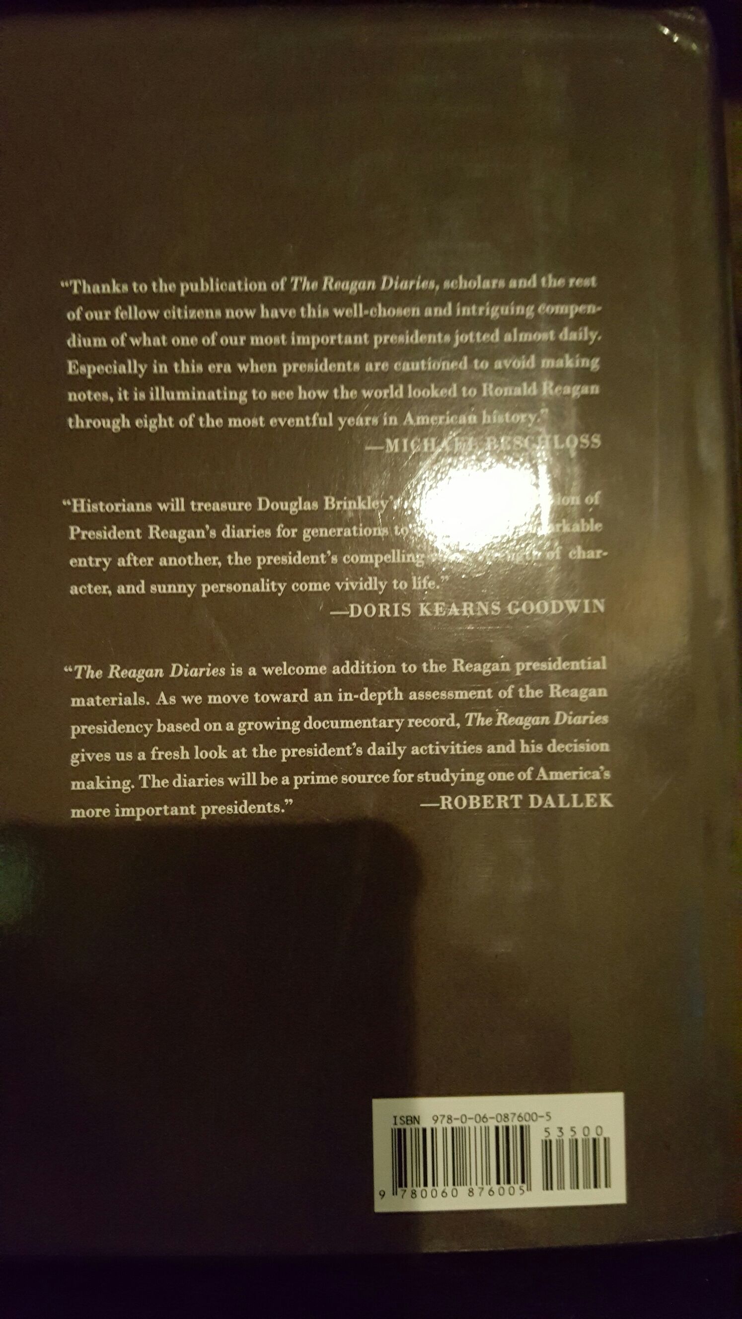 The Reagan Diaries - Ronald Reagan (HarperCollins Publishers - Hardcover) book collectible [Barcode 9780060876005] - Main Image 2