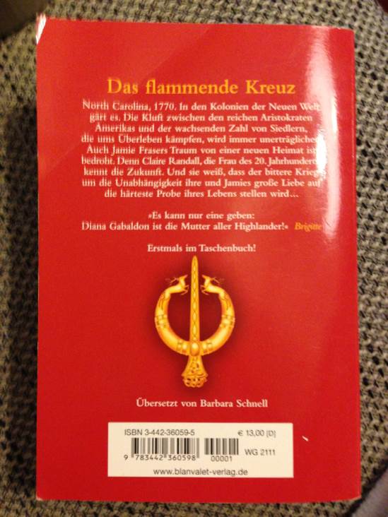 Das flammende Kreuz - Diana Gabaldon (Blanvalet Verlag - Paperback) book collectible [Barcode 9783442360598] - Main Image 2