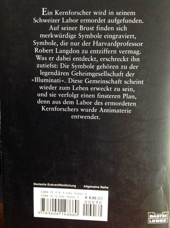 Illuminati - Dan Brown (Lübbe - Paperback) book collectible [Barcode 9783404148660] - Main Image 2