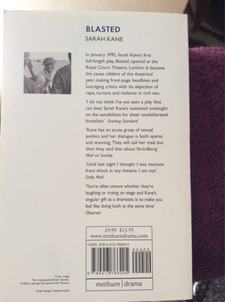 Blasted - Sarah Kane (Methuen Drama) book collectible - Main Image 2