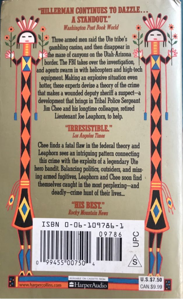 Hunting Badger - Tony Hillerman (Harper Torch Book - Paperback) book collectible [Barcode 9780061097867] - Main Image 2