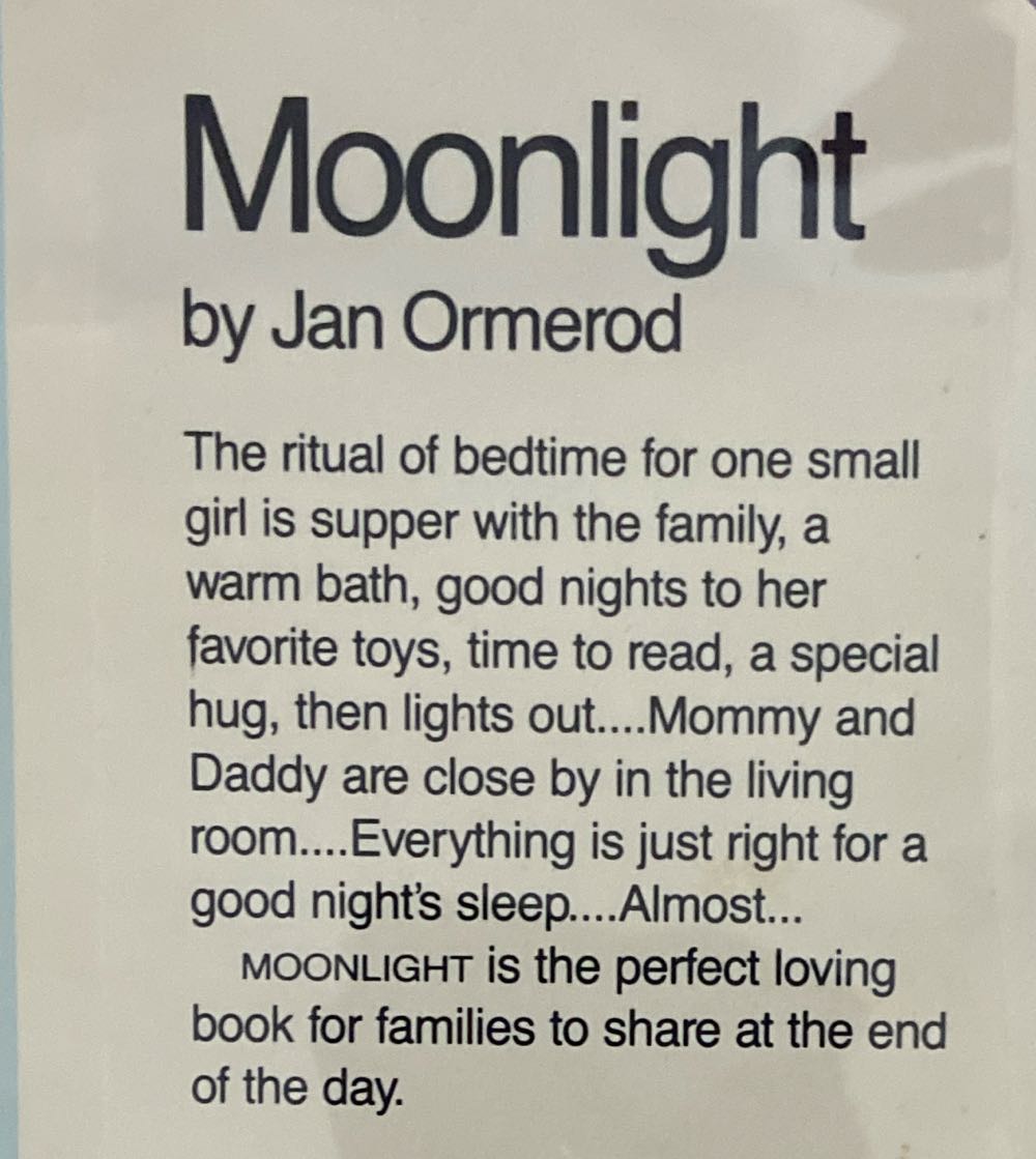 Moonlight - Jan Ormerod (Lothrop Lee & Shepard - Library Binding) book collectible [Barcode 9780688008468] - Main Image 3