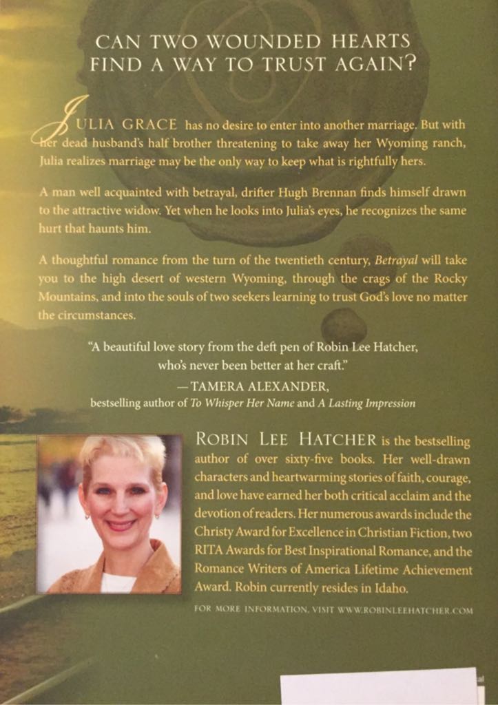 Betrayal - Robin Lee Hatcher (Zondervan - Paperback) book collectible [Barcode 9780310258094] - Main Image 2