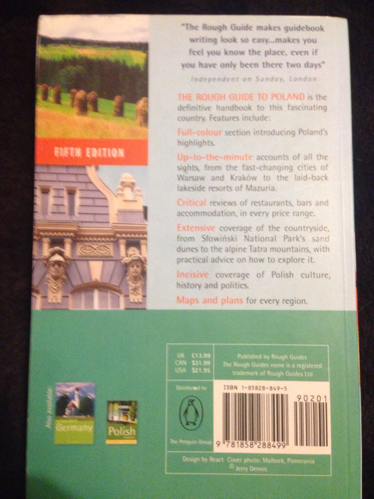 Poland - Guide (Rough Guides) book collectible [Barcode 9781858288499] - Main Image 2