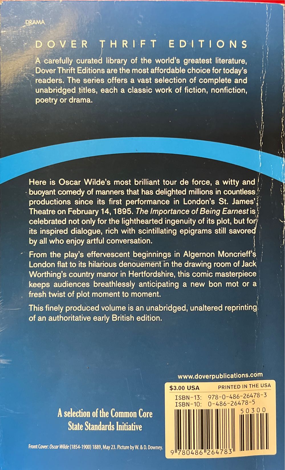 The Importance of Being Earnest - Oscar Wilde (Dover Publications, Inc. - Paperback) book collectible [Barcode 9780486264783] - Main Image 6