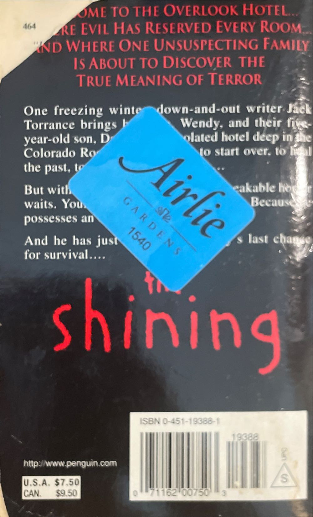 The Shining - Stephen King (Signet - Paperback) book collectible [Barcode 9780451193889] - Main Image 2