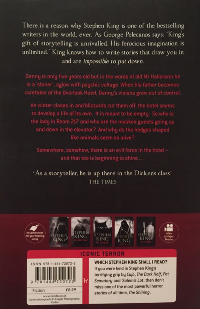 The Shining - Stephen King (Hodder - Paperback) book collectible [Barcode 9781444720723] - Main Image 2