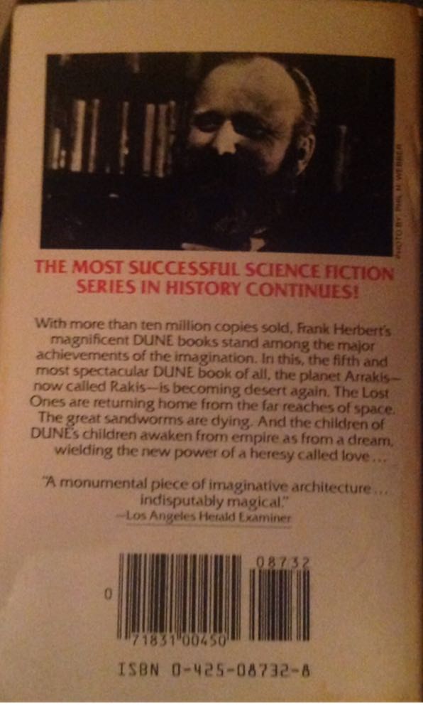 Heretics Of Dune - Frank Herbert (Berkley - Paperback) book collectible [Barcode 9780425087329] - Main Image 2