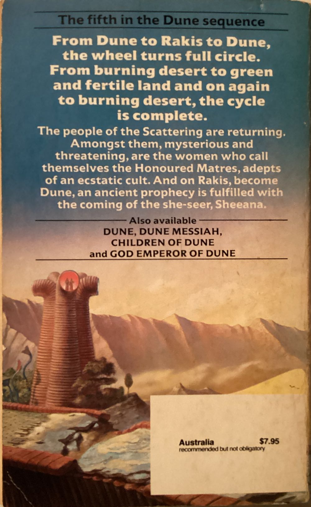 Heretics of Dune - Frank Herbert (Hodder and Stoughton - Paperback) book collectible [Barcode 9780450057779] - Main Image 2