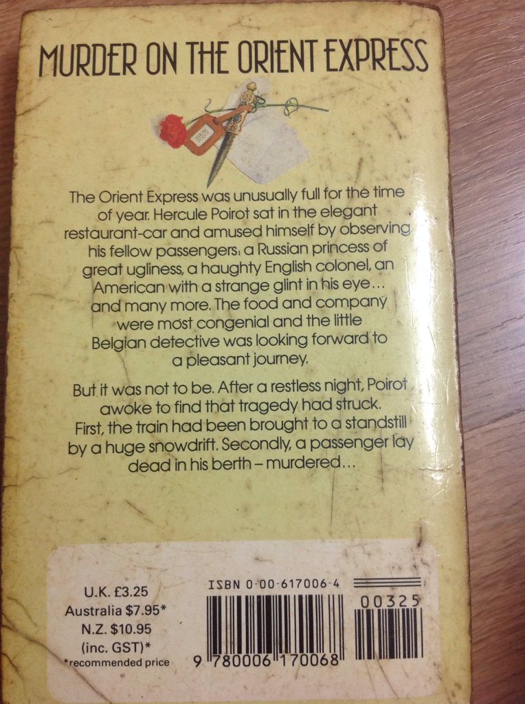 Murder on the Orient Express - Agatha Christie (Fontana/Collins - Paperback) book collectible [Barcode 9780006170068] - Main Image 2
