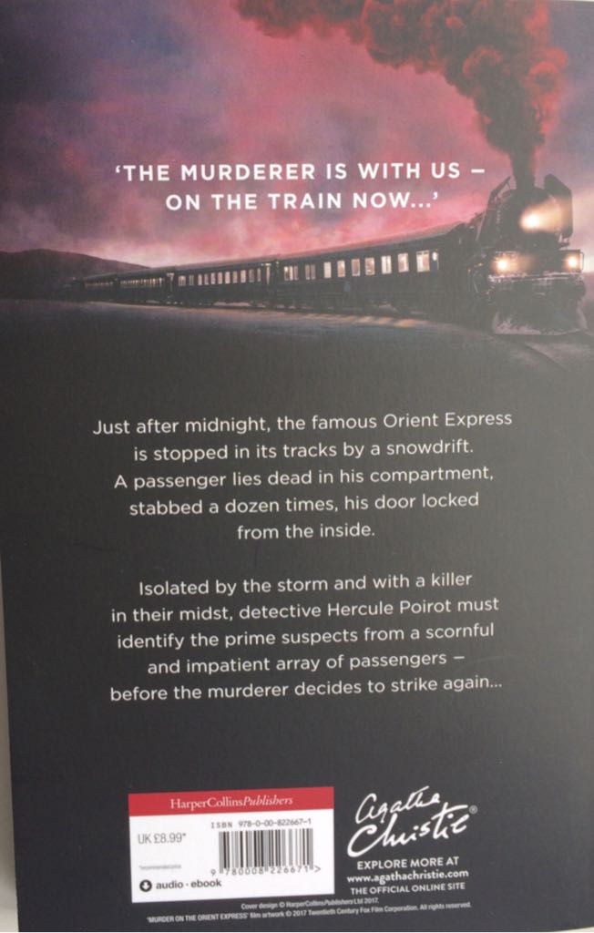 Murder on the Orient Express - Agatha Christie (Harper Collins - Paperback) book collectible [Barcode 9780008226671] - Main Image 2
