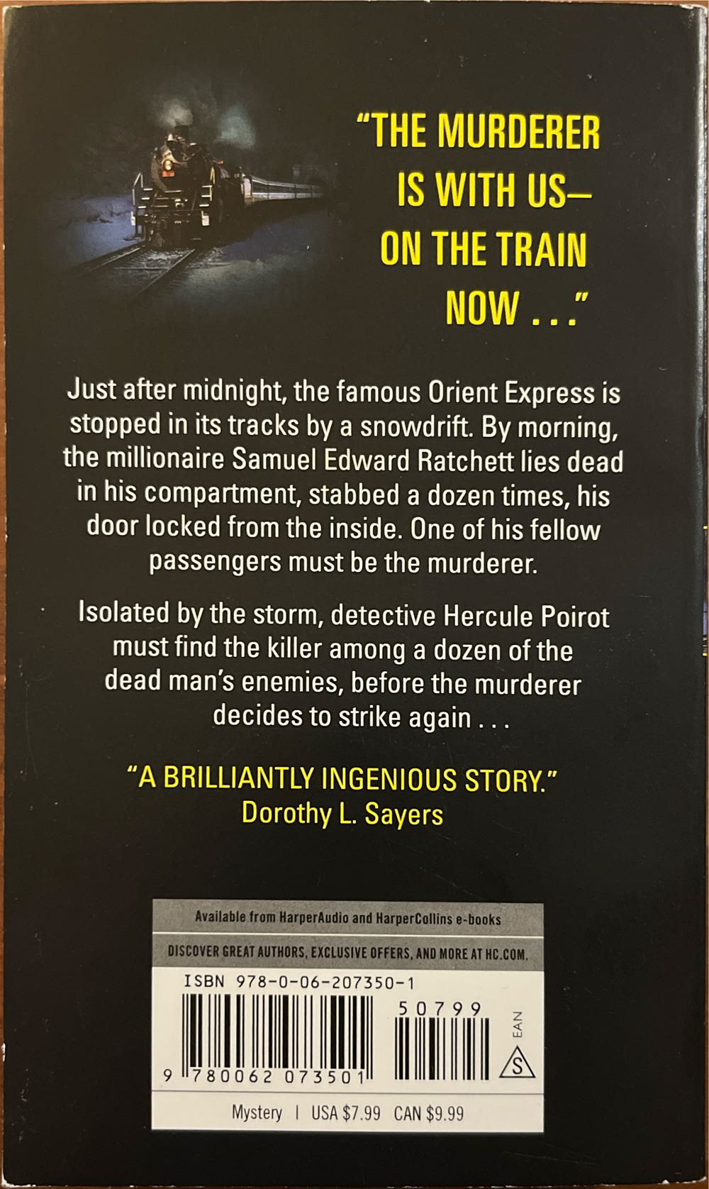 Murder on the Orient Express - Agatha Christie (Harper - Paperback) book collectible [Barcode 9780062073501] - Main Image 2