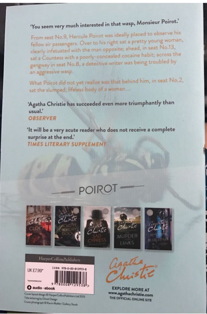 Death in the Clouds - Agatha Christie (Harper) book collectible [Barcode 9780008129538] - Main Image 2