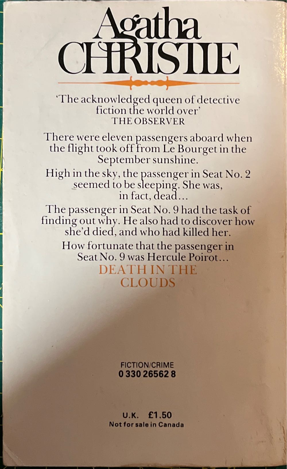 Death in the Clouds - Agatha Christie book collectible - Main Image 2