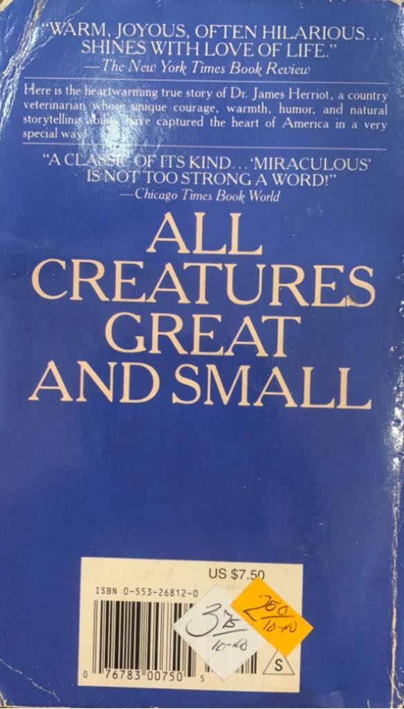 All Creatures Great and Small - James Herriot (A Bantam Book - Paperback) book collectible [Barcode 9780553268126] - Main Image 2