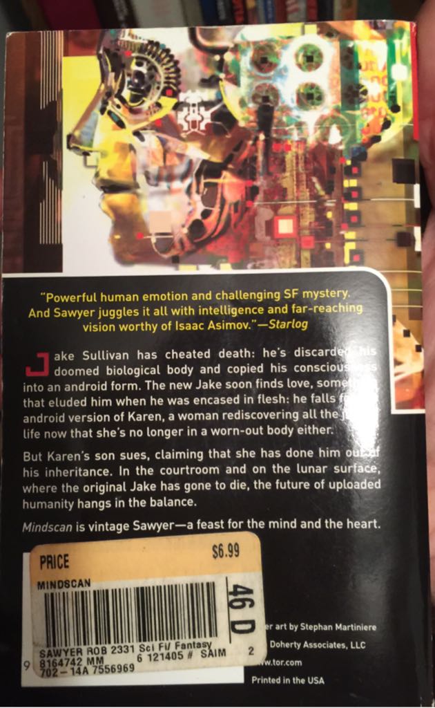 Mindscan - Robert J. Sawyer (Tor - Paperback) book collectible [Barcode 9780765349750] - Main Image 2
