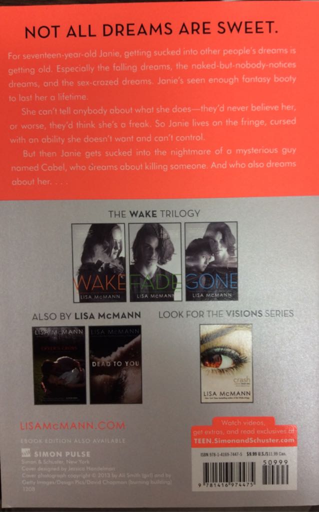 Wake - Lisa McMann (Simon Pulse - Paperback) book collectible [Barcode 9781416974475] - Main Image 2