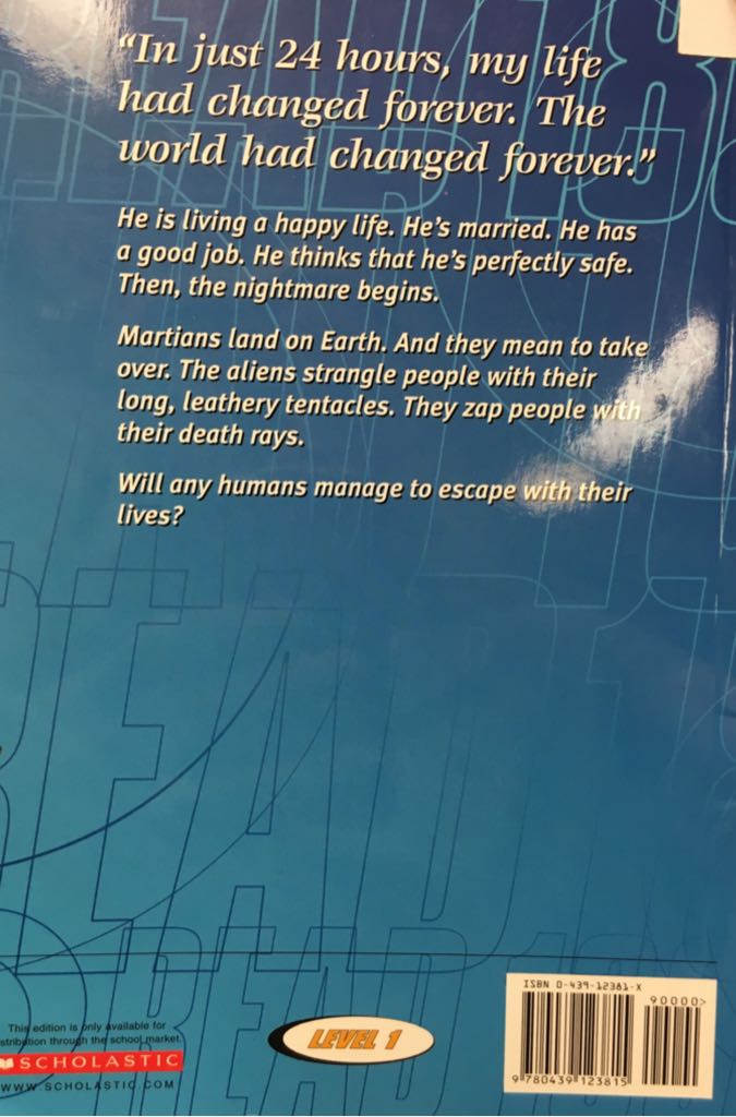 War of the Worlds - H.G. Wells (Scholastic - Paperback) book collectible [Barcode 9780439123815] - Main Image 2