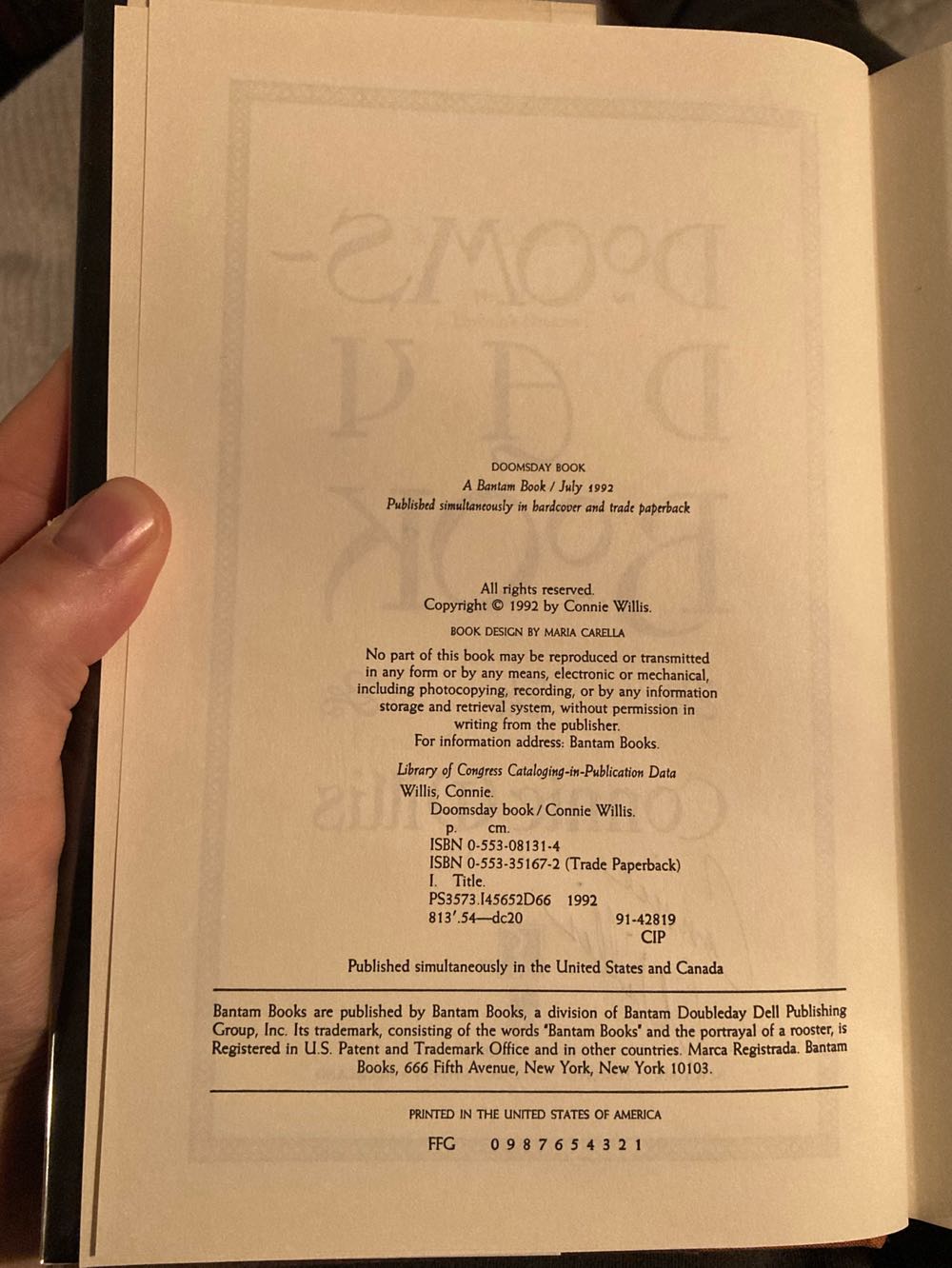 Doomsday Book - Willis, Connie (Bantam Books - Hardcover) book collectible - Main Image 4