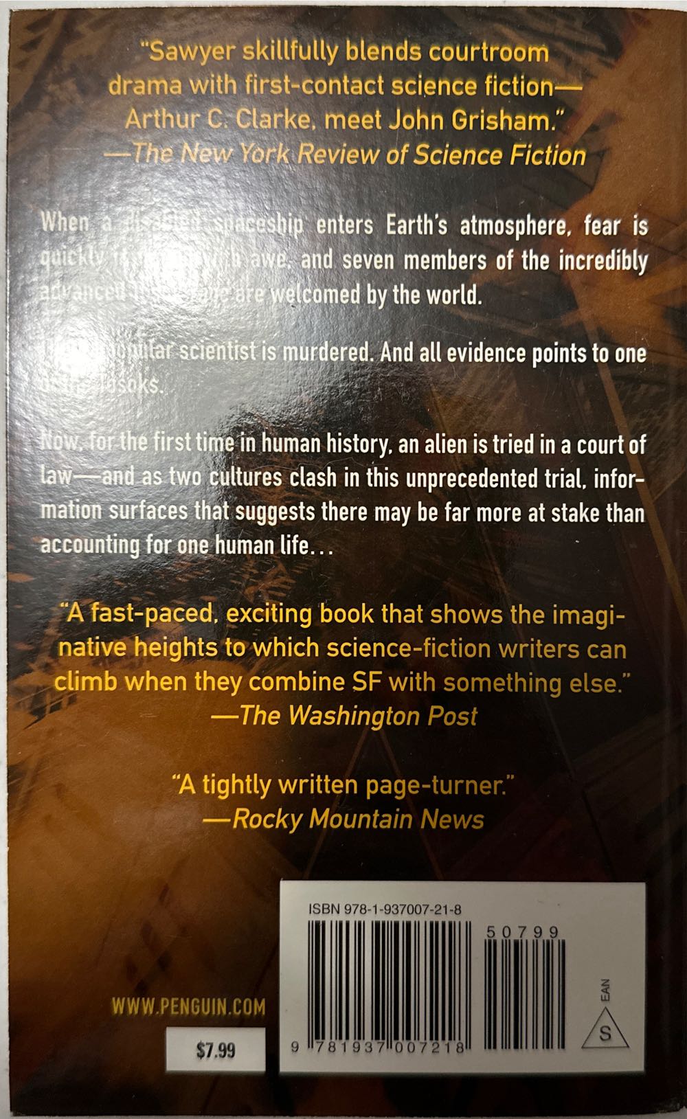 Illegal Alien - Robert J. Sawyer (Paperback) book collectible [Barcode 9781937007218] - Main Image 2