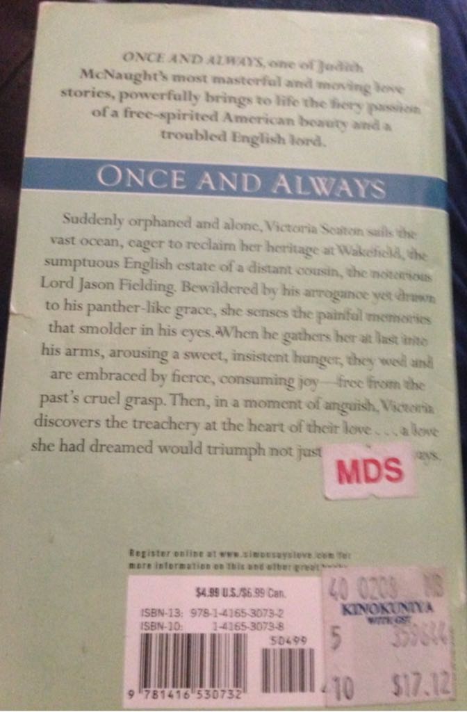 Once and Always - Judith McNaught (Pocket) book collectible [Barcode 9781416530732] - Main Image 2