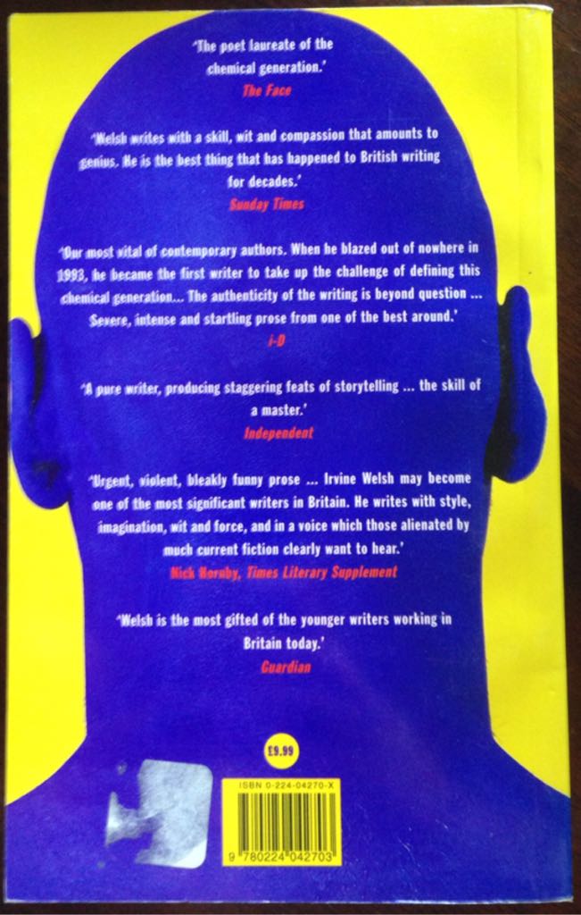 Ecstasy - Irvine Welsh (Jonathan Cape - Paperback) book collectible [Barcode 9780224042703] - Main Image 2