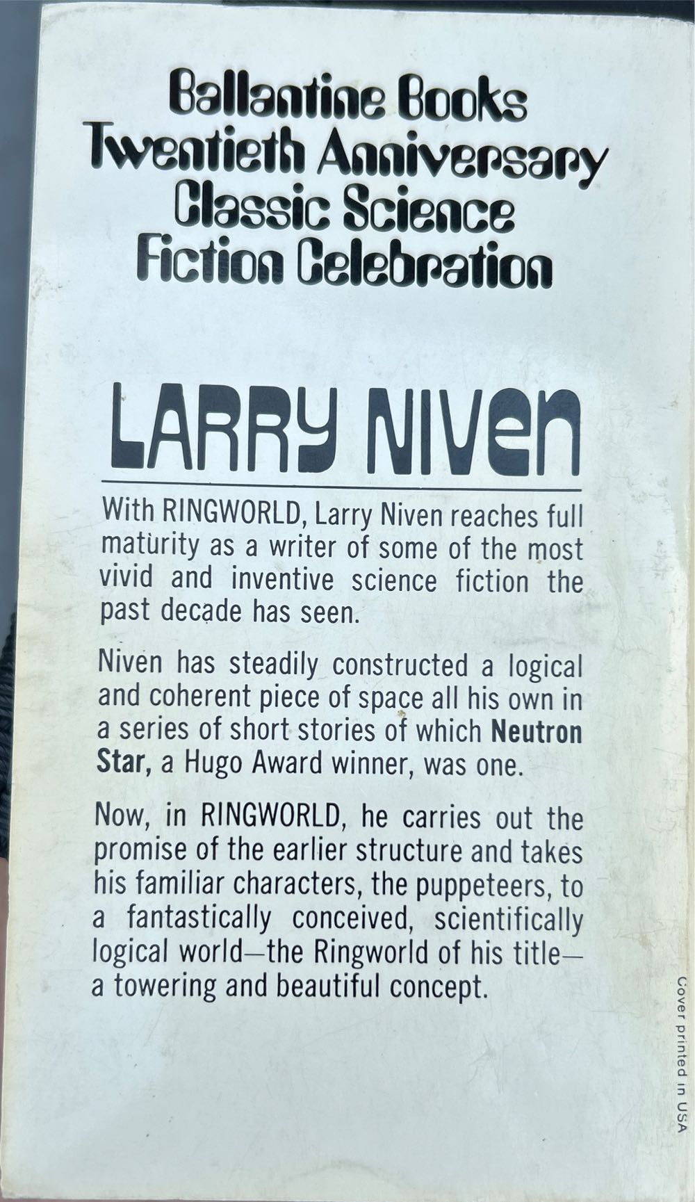 Ringworld - Larry Niven (A Ballantine Book - Paperback) book collectible [Barcode 9780722163955] - Main Image 2