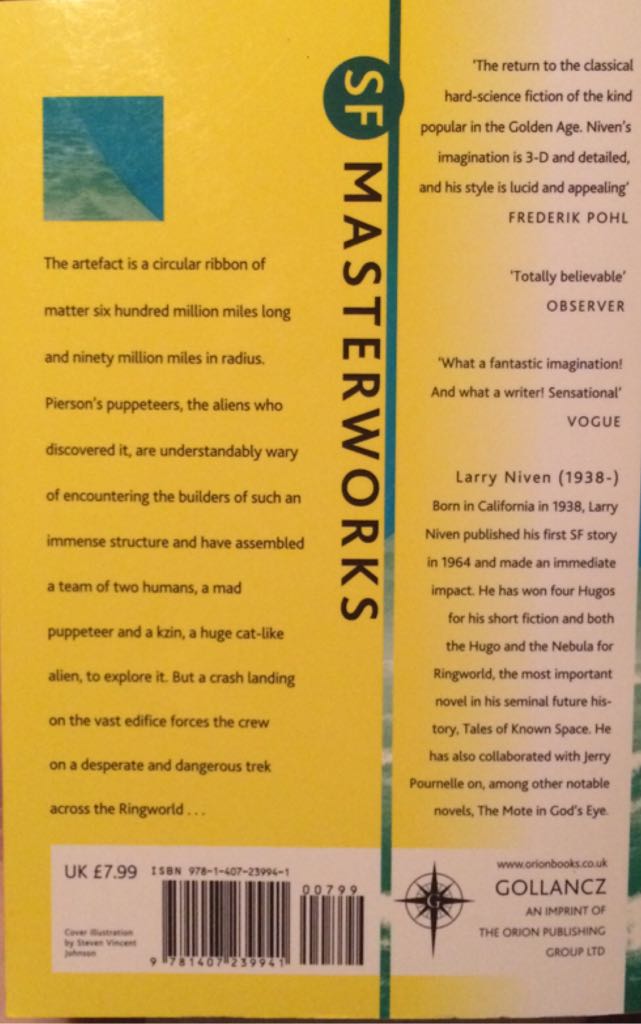 Ringworld - Larry Niven (Gollancz Books - Paperback) book collectible [Barcode 9781407239941] - Main Image 2