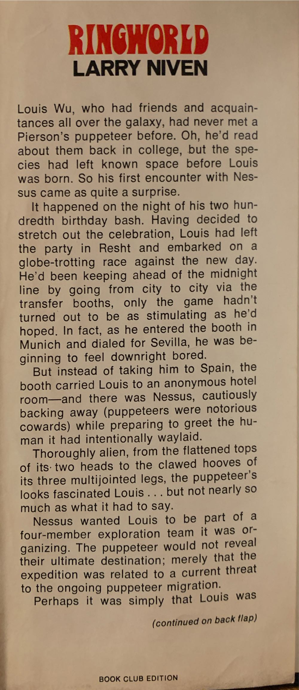 Ringworld - Larry Niven (Holt, Rinehart And Winston Inc. - Hardcover) book collectible - Main Image 3