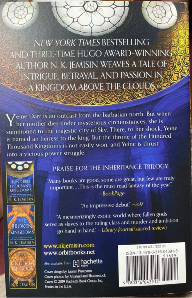 The Hundred Thousand Kingdoms - N. K. Jemisin (Orbit - Paperback) book collectible [Barcode 9780316043915] - Main Image 2