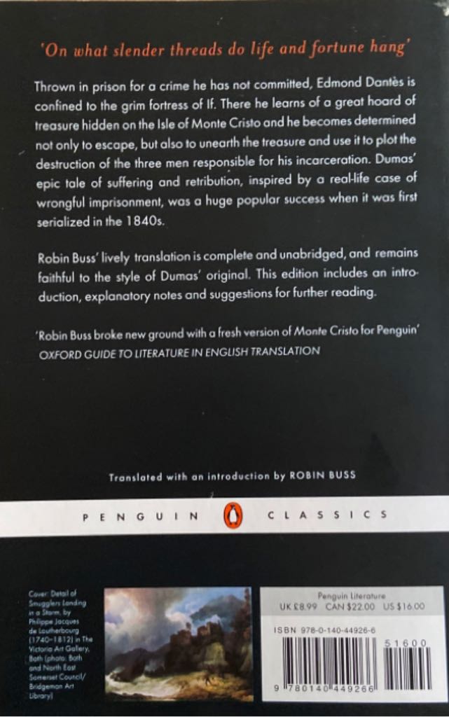 The Count of Monte Cristo - Alexandre Dumas (Penguin Classics - Paperback) book collectible [Barcode 9780140449266] - Main Image 2