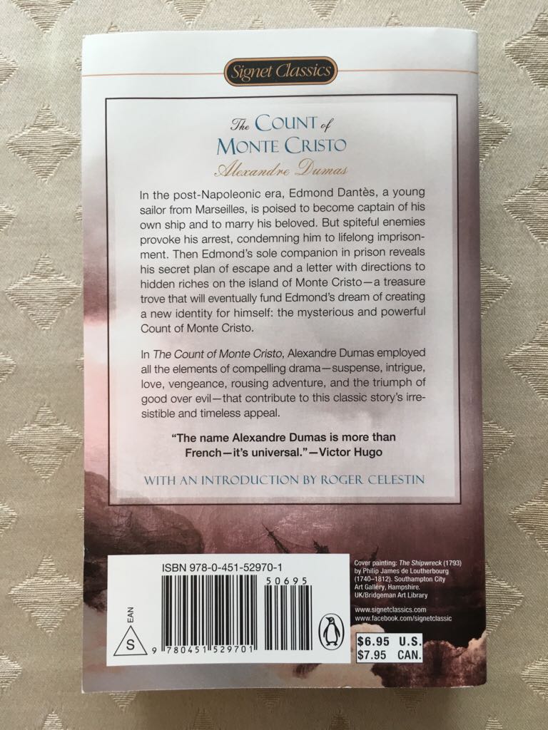The Count of Monte Cristo - Alexandre Dumas (Signet Classic - Paperback) book collectible [Barcode 9780451529701] - Main Image 2