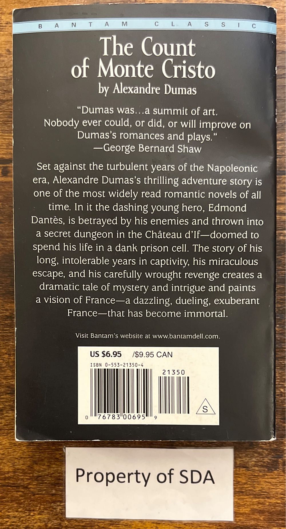 The Count of Monte Cristo - Alexandre Dumas (Bantam Classics - Paperback) book collectible [Barcode 9780553213508] - Main Image 2