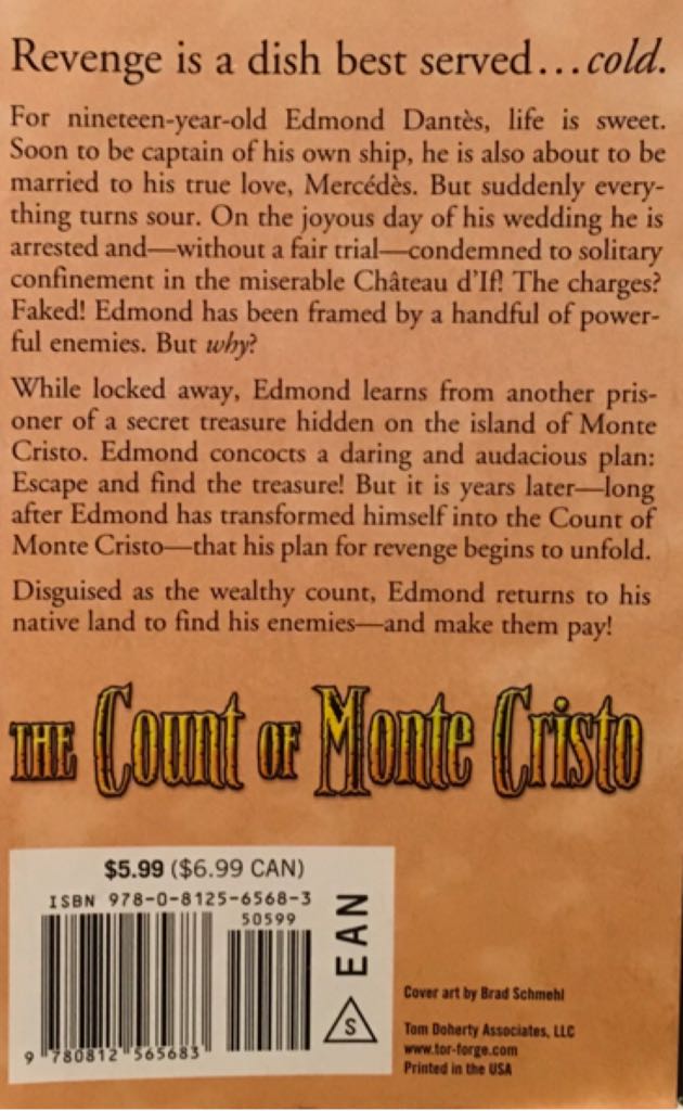 The Count of Monte Cristo - Alexandre Dumas (Tom Doherty Associates - Paperback) book collectible [Barcode 9780812565683] - Main Image 2