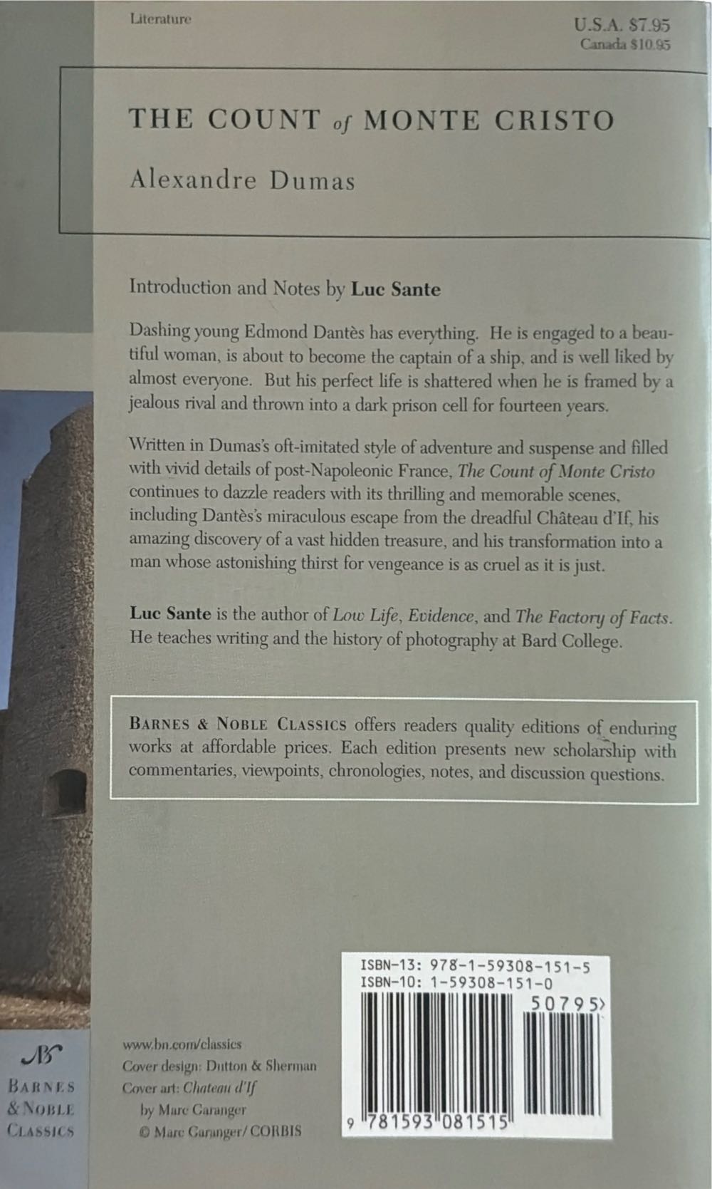 The Count of Monte Cristo - Alexandre Dumas (Barnes & Noble Books - Trade Paperback) book collectible [Barcode 9781593081515] - Main Image 2