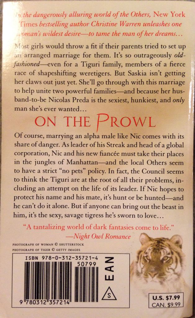 On the Prowl - Christine Warren (New Amer Library - Paperback) book collectible [Barcode 9780312357214] - Main Image 2