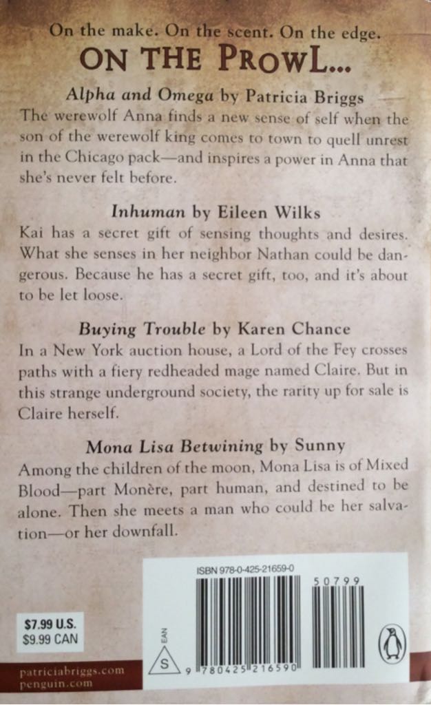 On the Prowl - Patricia Briggs (Berkley Books - Paperback) book collectible [Barcode 9780425216590] - Main Image 2