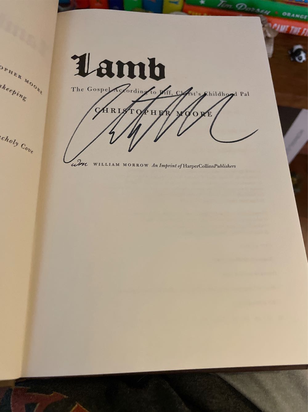 Lamb: The Gospel According To Biff, Christ’s Childhood Pal - Christopher Moore (William Morrow - Trade Paperback) book collectible [Barcode 9780380978403] - Main Image 3