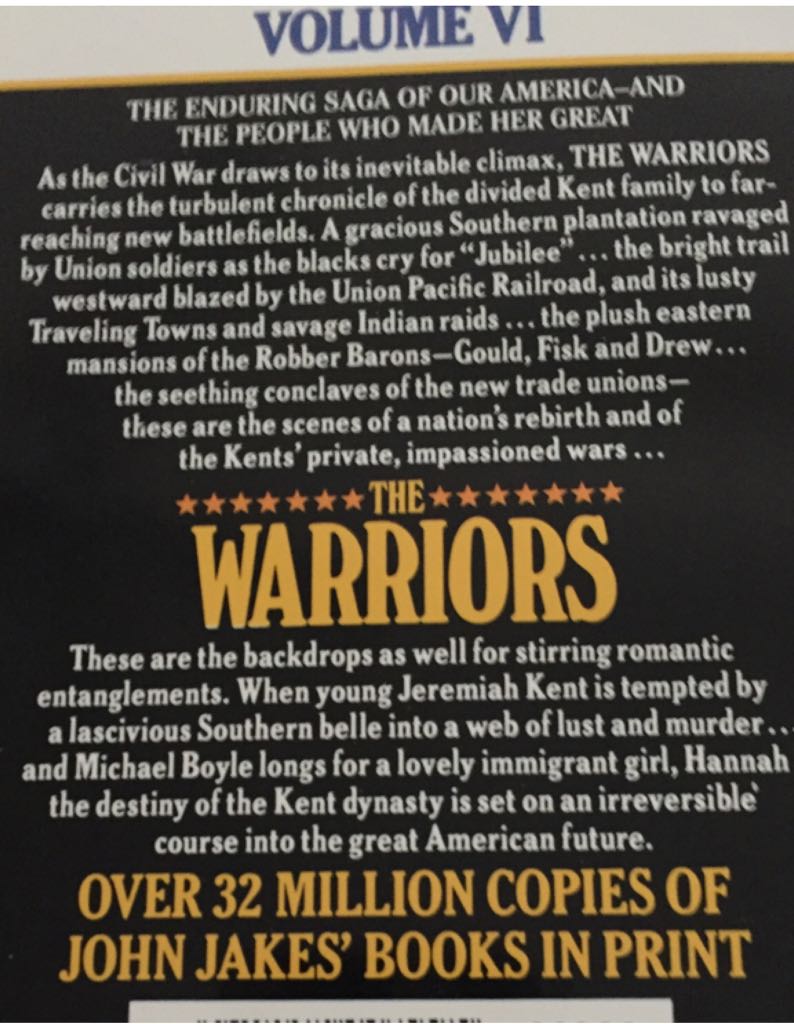 Warriors - John Jakes book collectible [Barcode 9780515092097] - Main Image 2