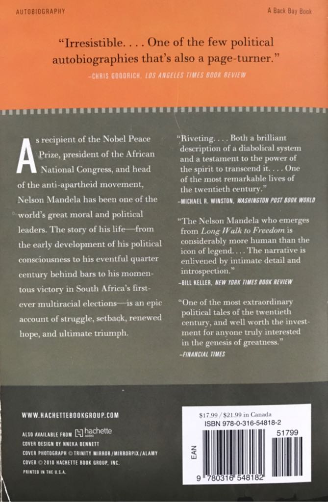 Long Walk To Freedom - Nelson Mandela (Back Bay Books - Paperback) book collectible [Barcode 9780316548182] - Main Image 2
