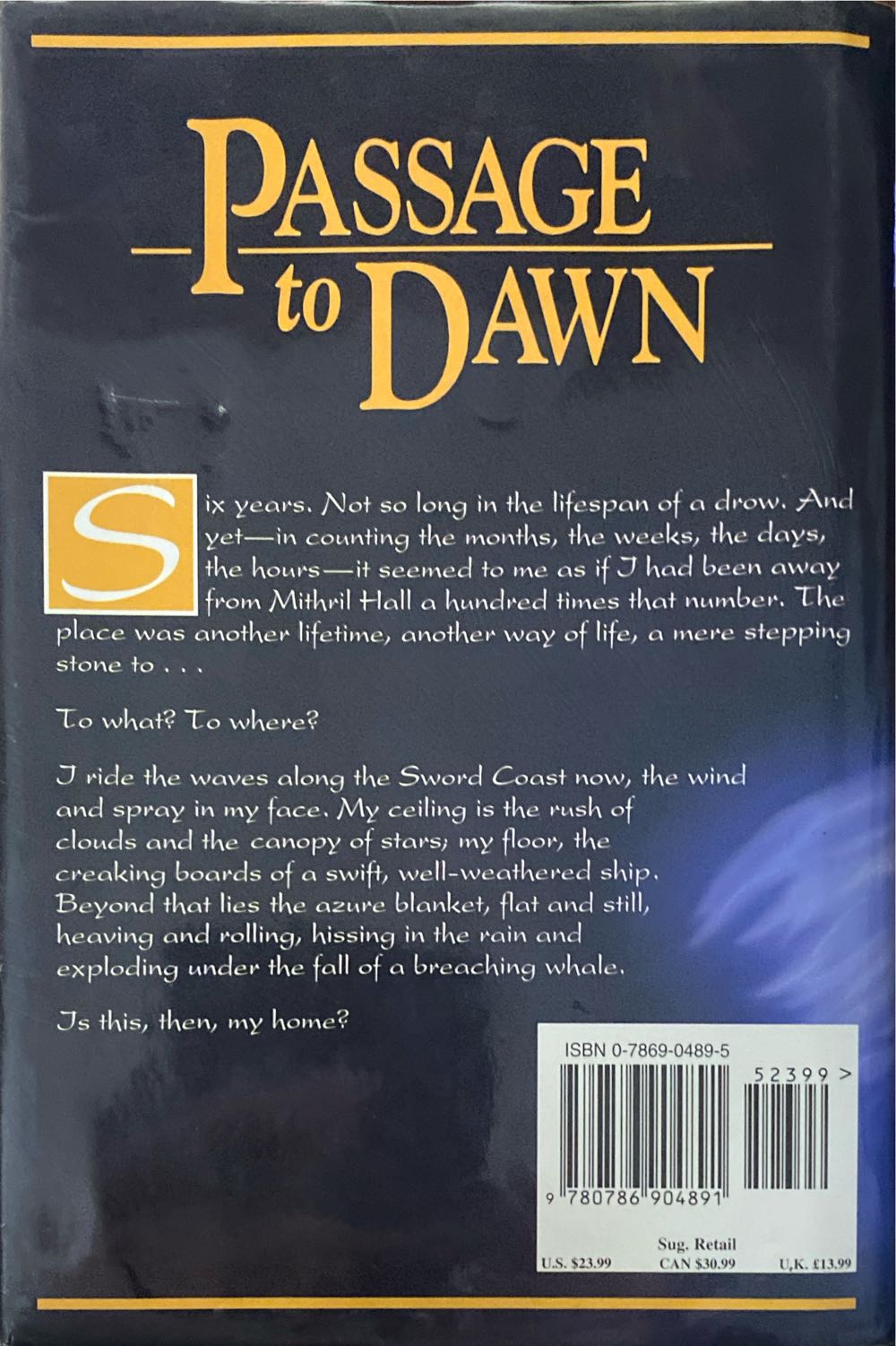 Passage to Dawn - R. A. Salvatore (TSR, Inc. - Hardcover) book collectible [Barcode 9780786904891] - Main Image 2