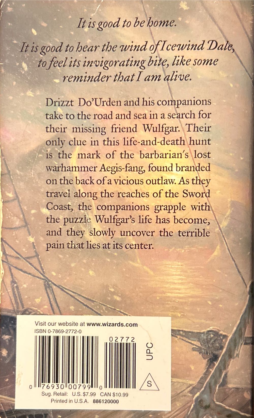 Sea of Swords - R. A. Salvatore (Wizards of the Coast - Mass Market Paperback) book collectible [Barcode 9780786927722] - Main Image 2