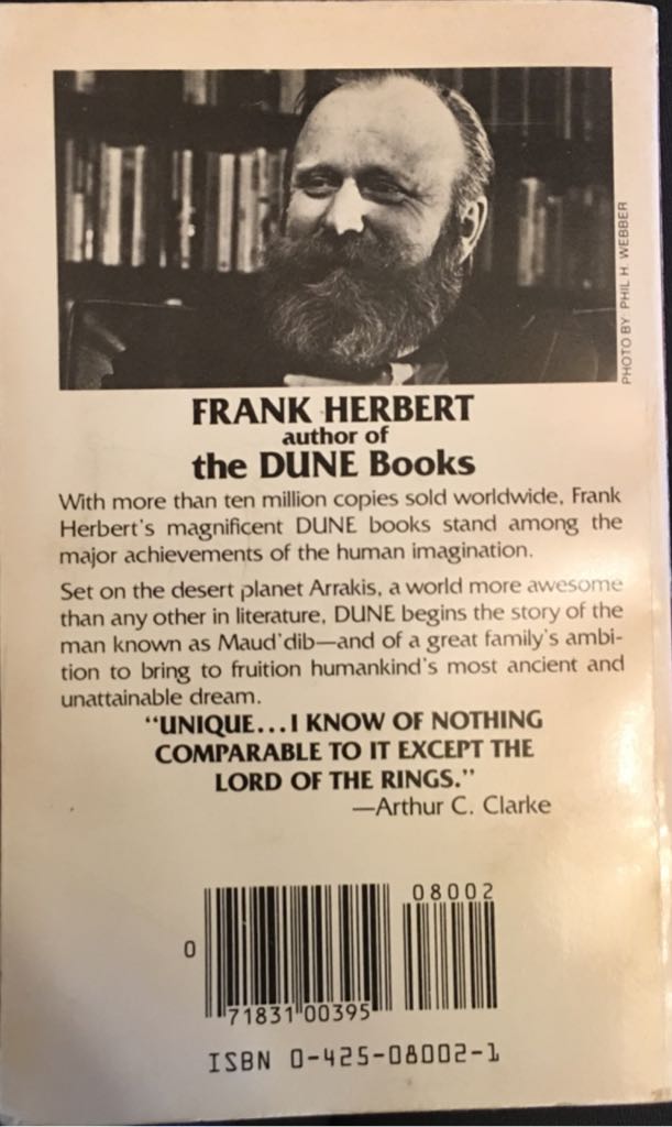 Dune - Frank Herbert (Berkley Books - Paperback) book collectible [Barcode 9780425046876] - Main Image 2