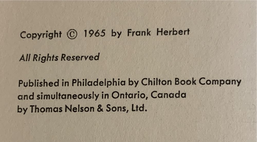 Dune - Frank Herbert (Chilton - Hardcover) book collectible [Barcode 9780425054710] - Main Image 2