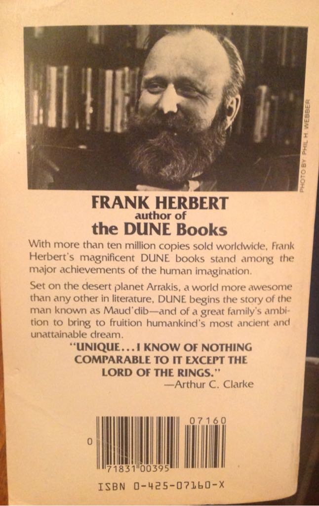 Dune - FRANK HERBERT (A Berkley Book - Paperback) book collectible [Barcode 9780425071601] - Main Image 2