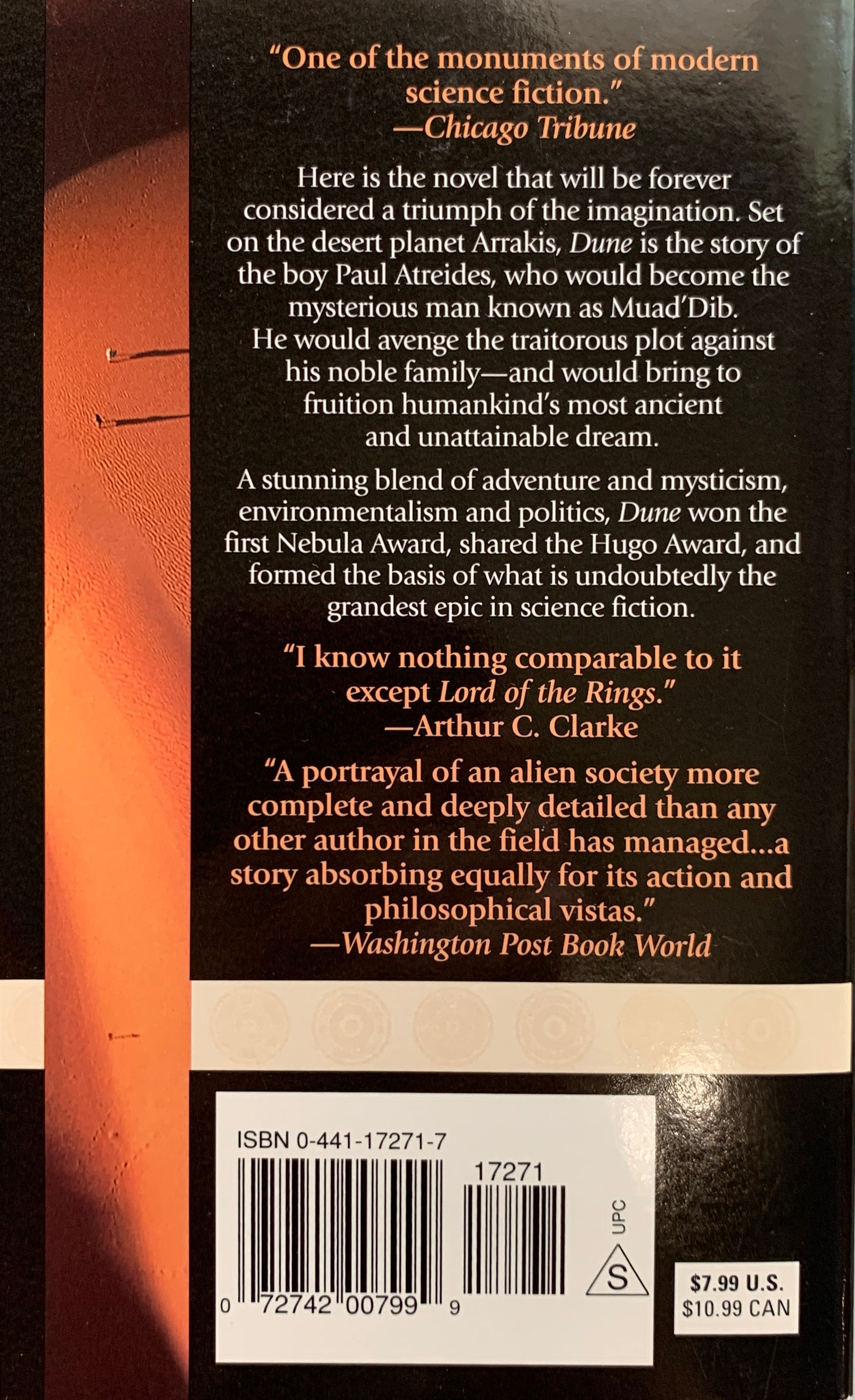 Dune - Frank Herbert (Ace Books - Berkely - Trade Paperback) book collectible [Barcode 9780441172719] - Main Image 2